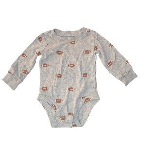 🐲3 FOR $9🦄 Carter's Long Sleeve Boys Football Print Bodysuit One Piece Outfit